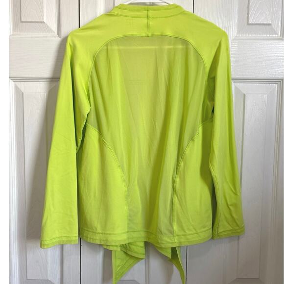Title Nine Diamalete Neon Green Open Front Ventilated Jacket Medium - Picture 5 of 6